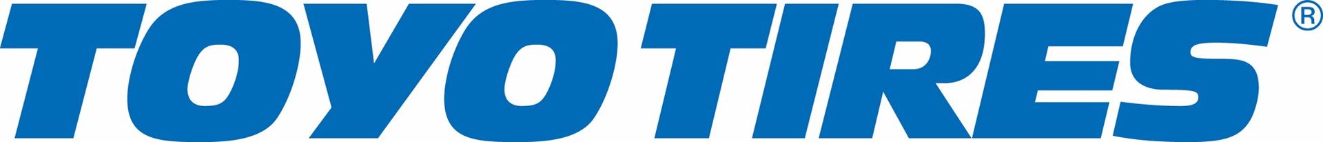 A blue toyo tires logo on a white background