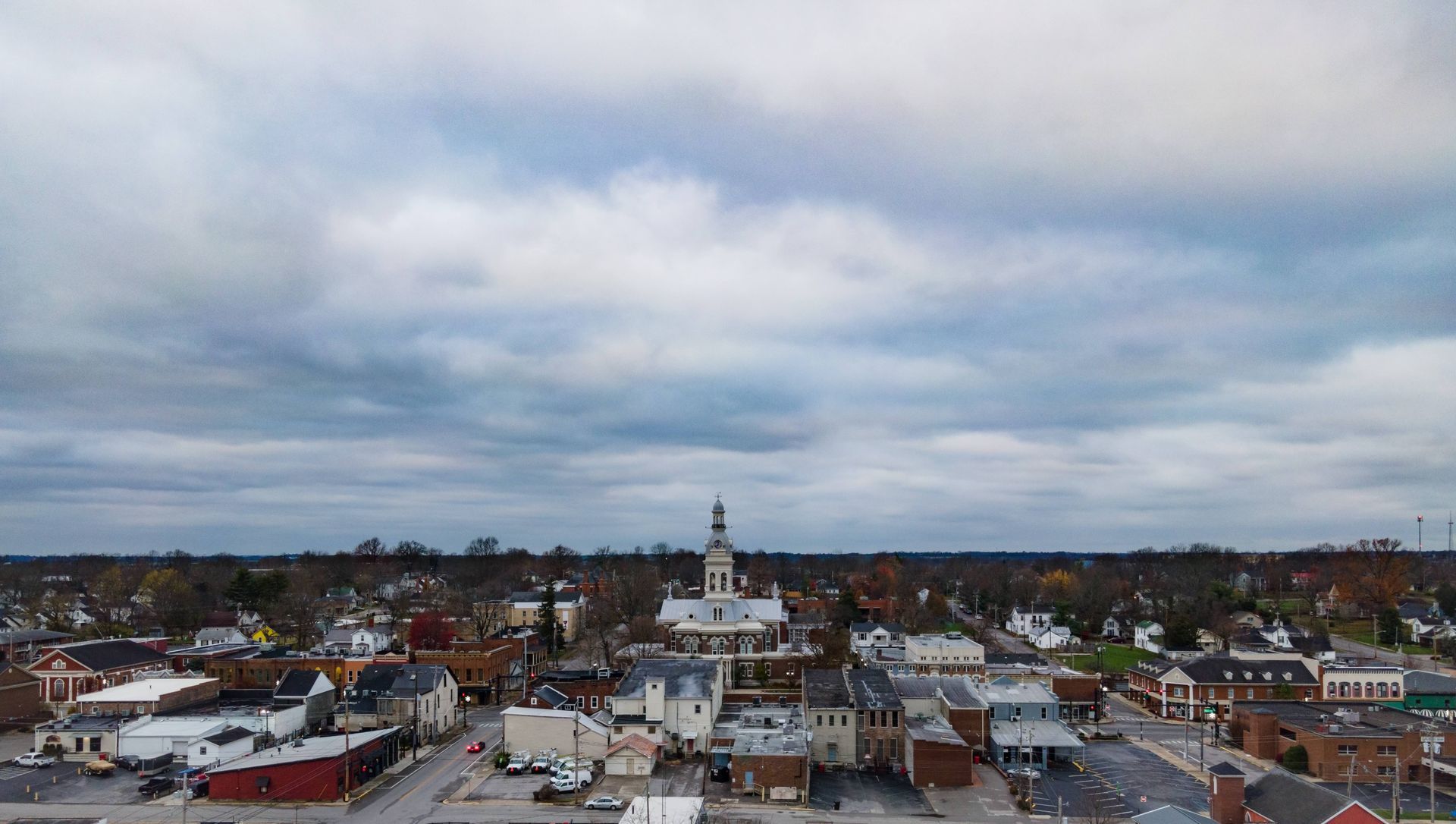 Aerial view of Nicholasville, Kentucky (KY)