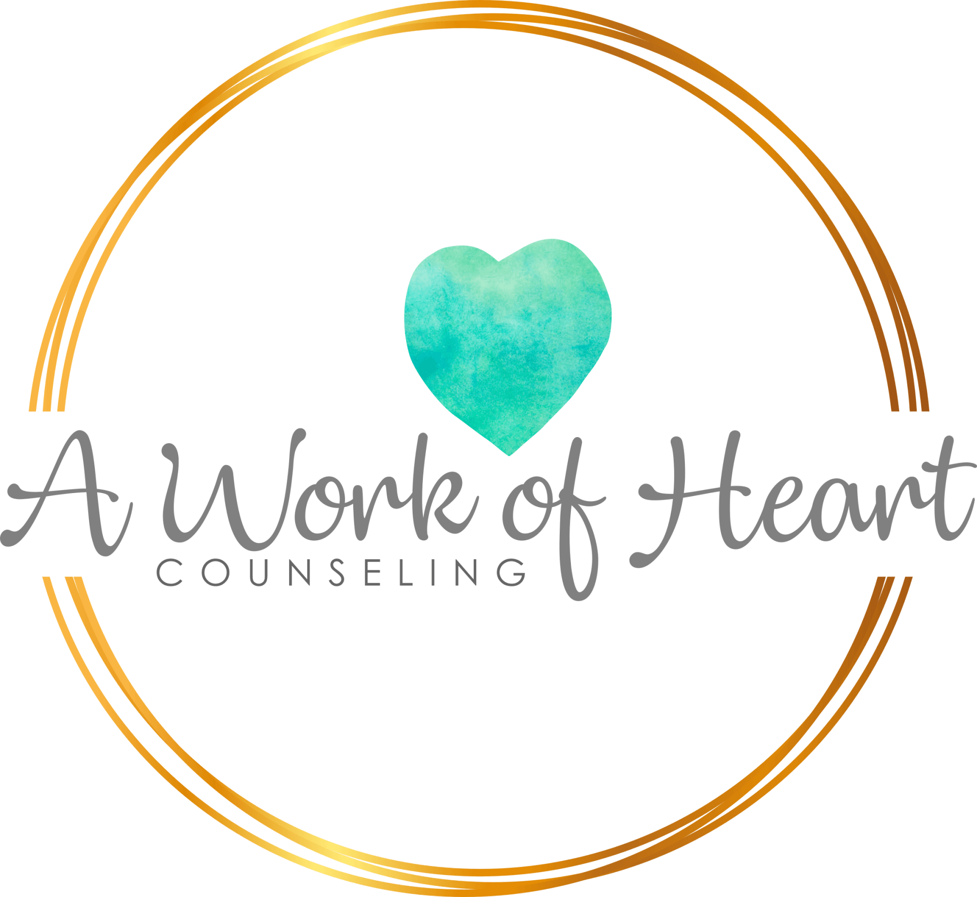a logo for a work of heart counseling