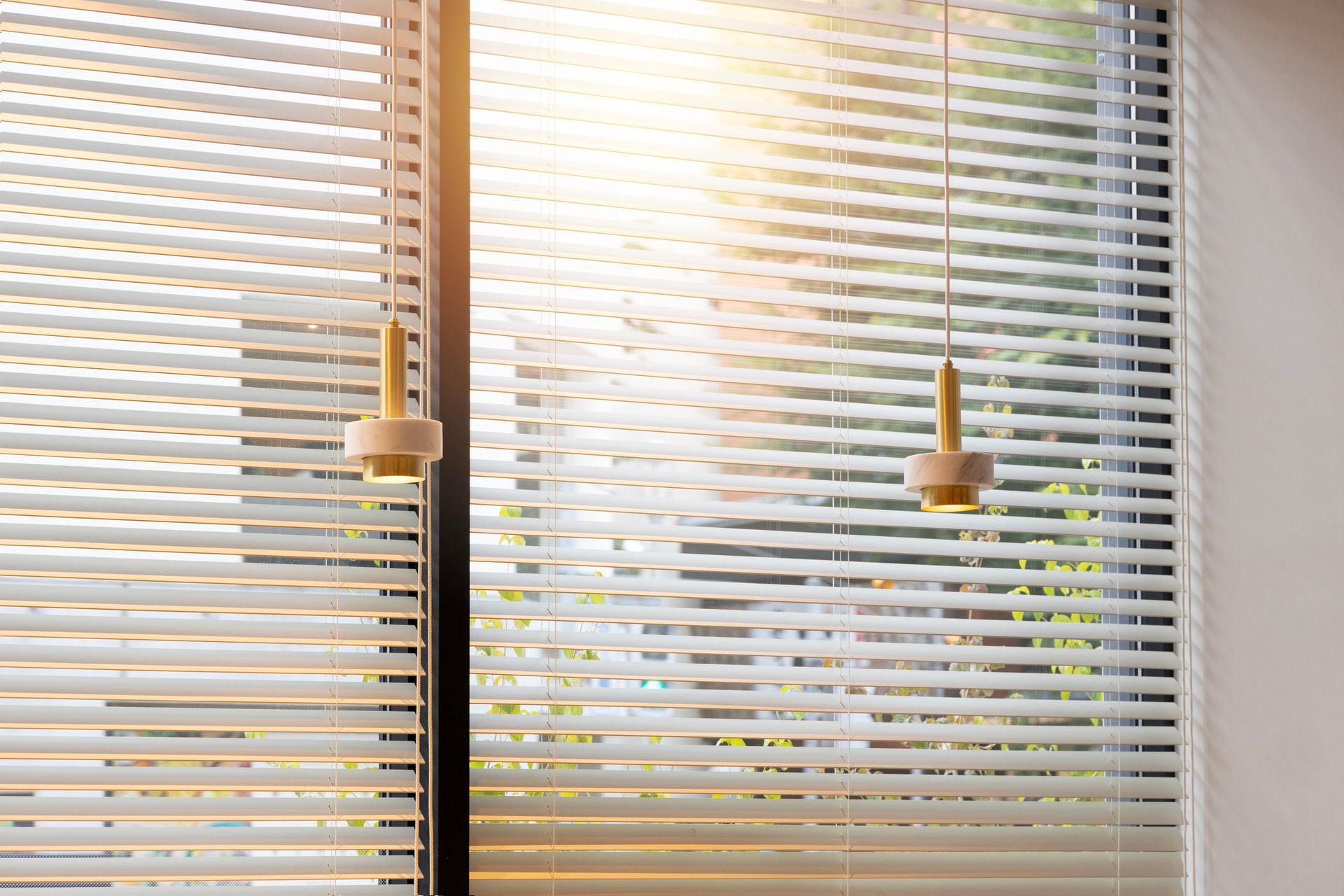window blinds on an modern apartment 