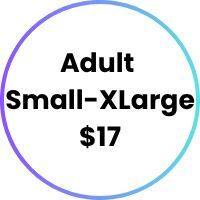 Adult size and price.