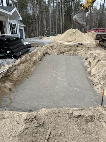 Truck Placing Septic Tank