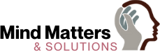 A logo for a company called mind matters and solutions.