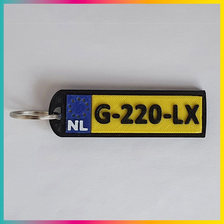 Sleutelhanger met kenteken