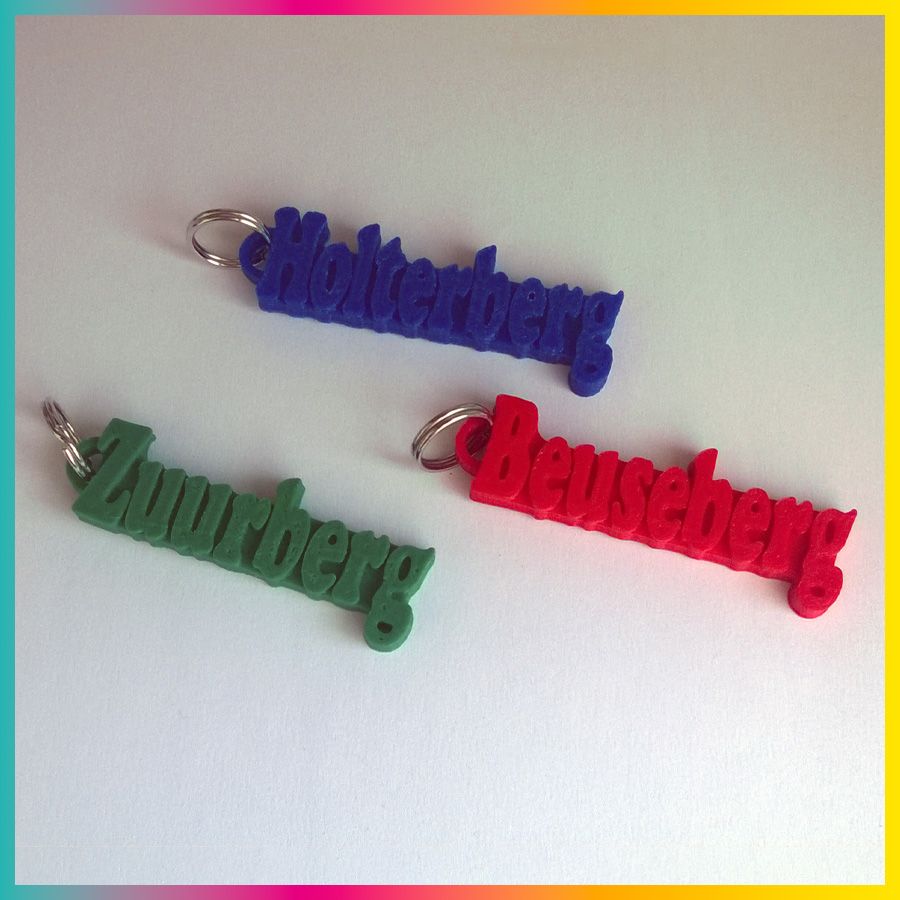B&B sleutelhangers met naam accommodatie