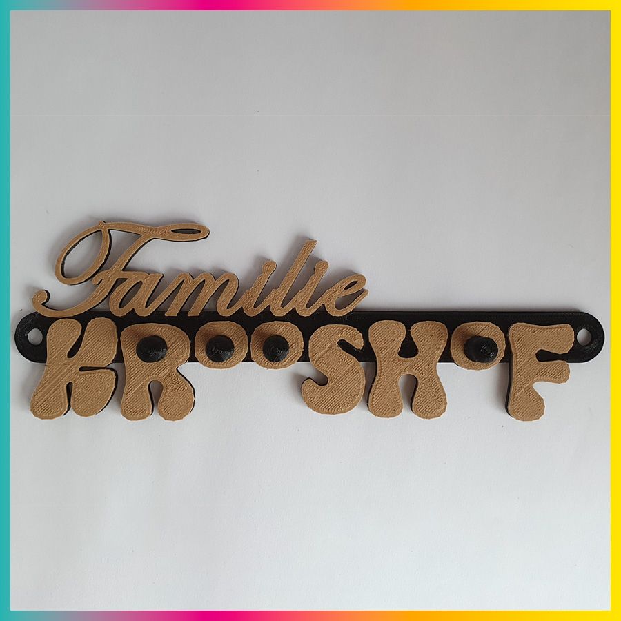 Sleutelrekje met familienaam