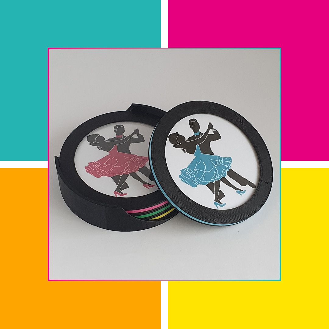 Uniek 3D Kado - maak je eigen set onderzetters in een specifiek thema, bepaalde stijl en in door jezelf gekozen kleuren!
