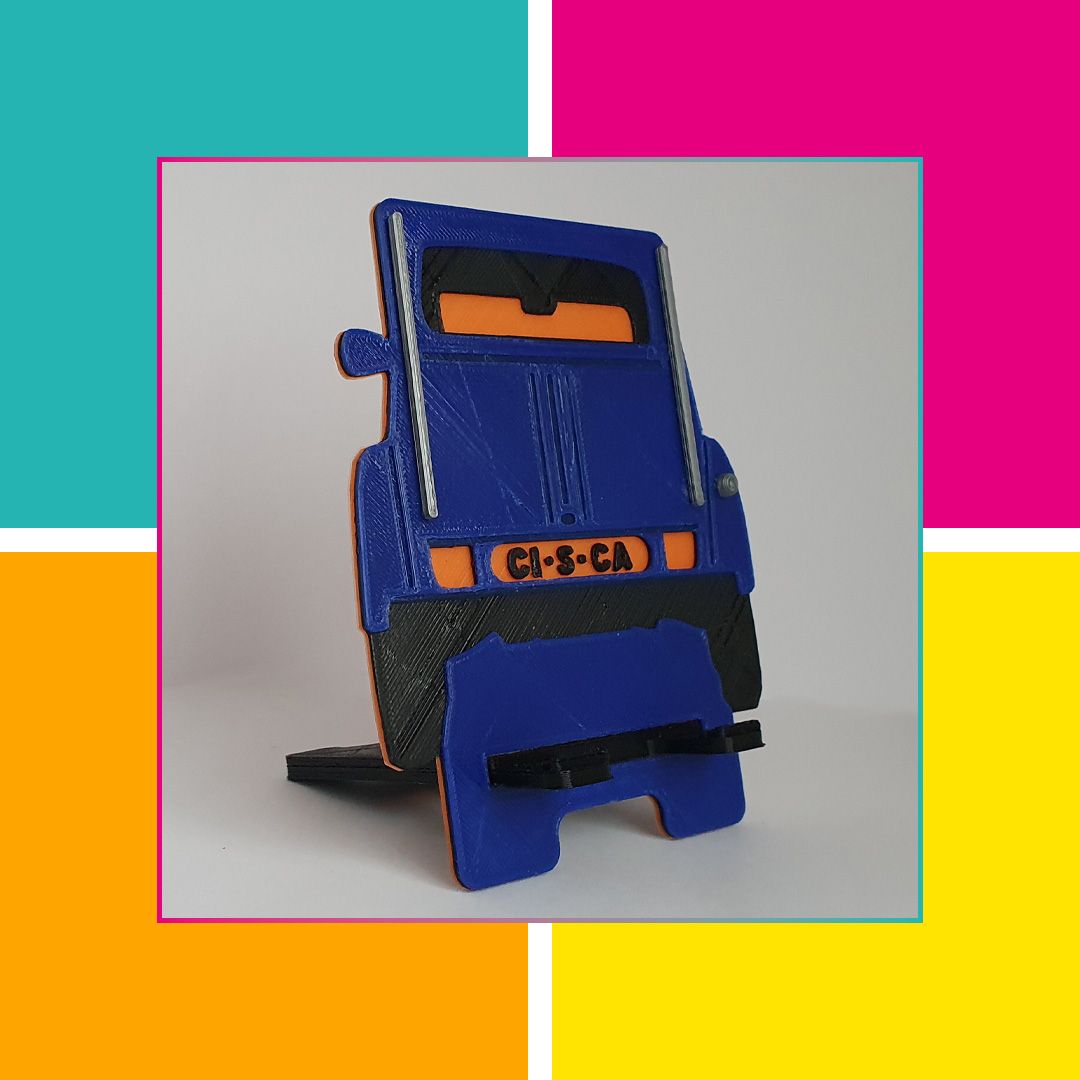 Gepersonaliseerd 3D Kado -telefoonstandaard in een speciale vorm.