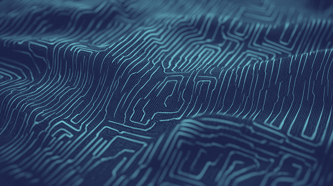 Electricity running through fabric