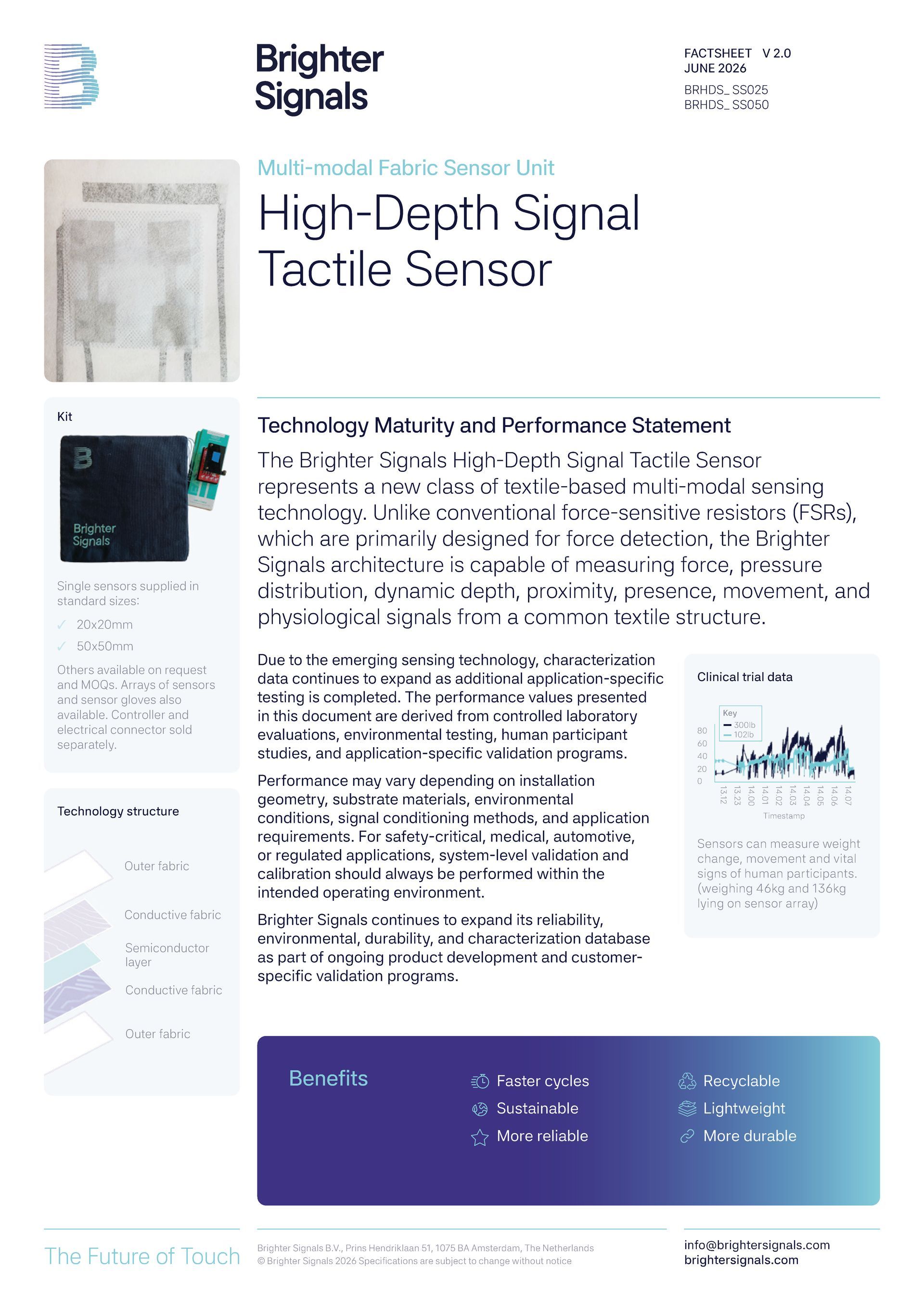 Brighter Signals Sensor Fact sheet front page
