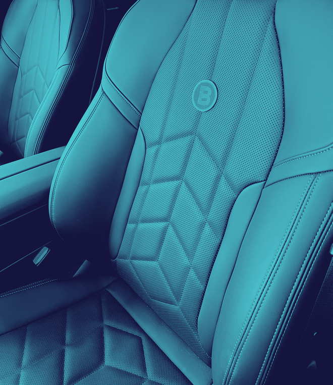 Brighter Signals technology in car seat fabric