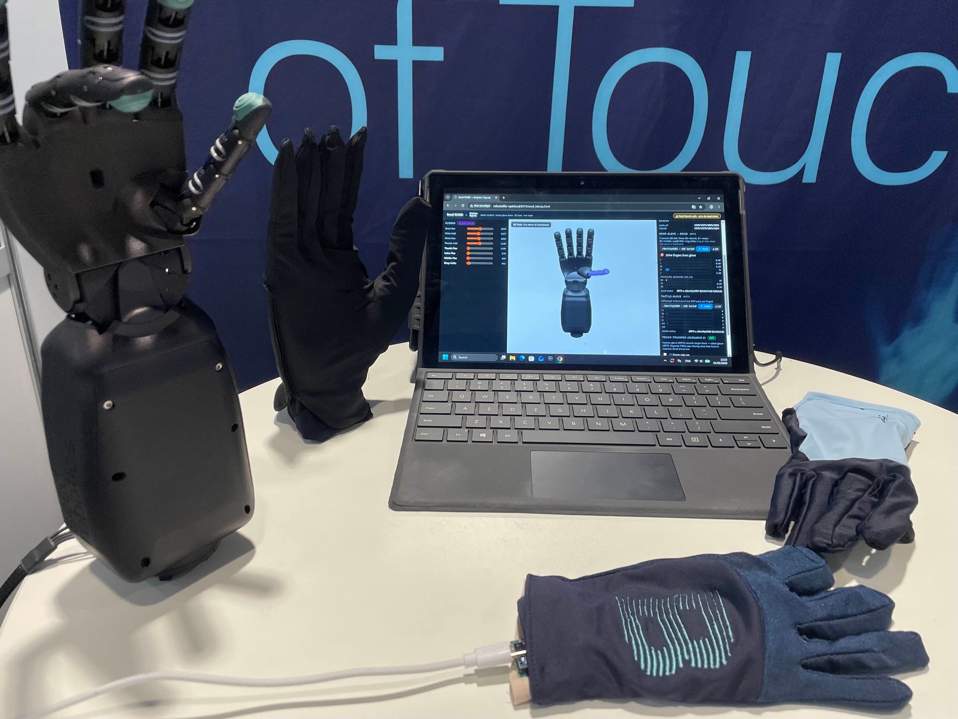 Brighter Signals gloves and robot hands