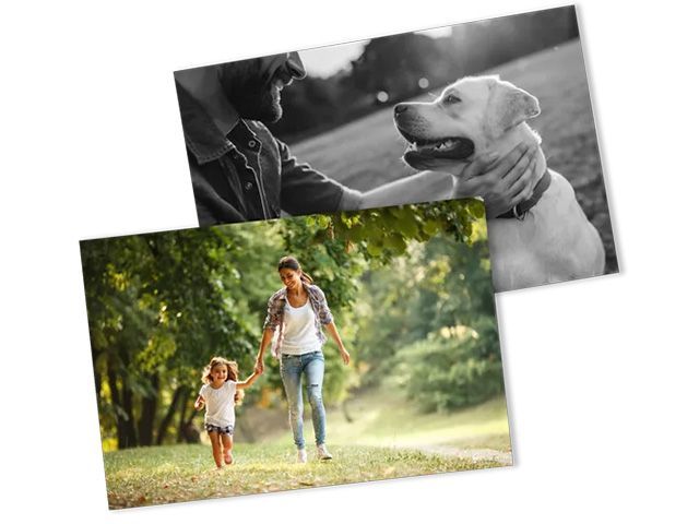 two photo prints