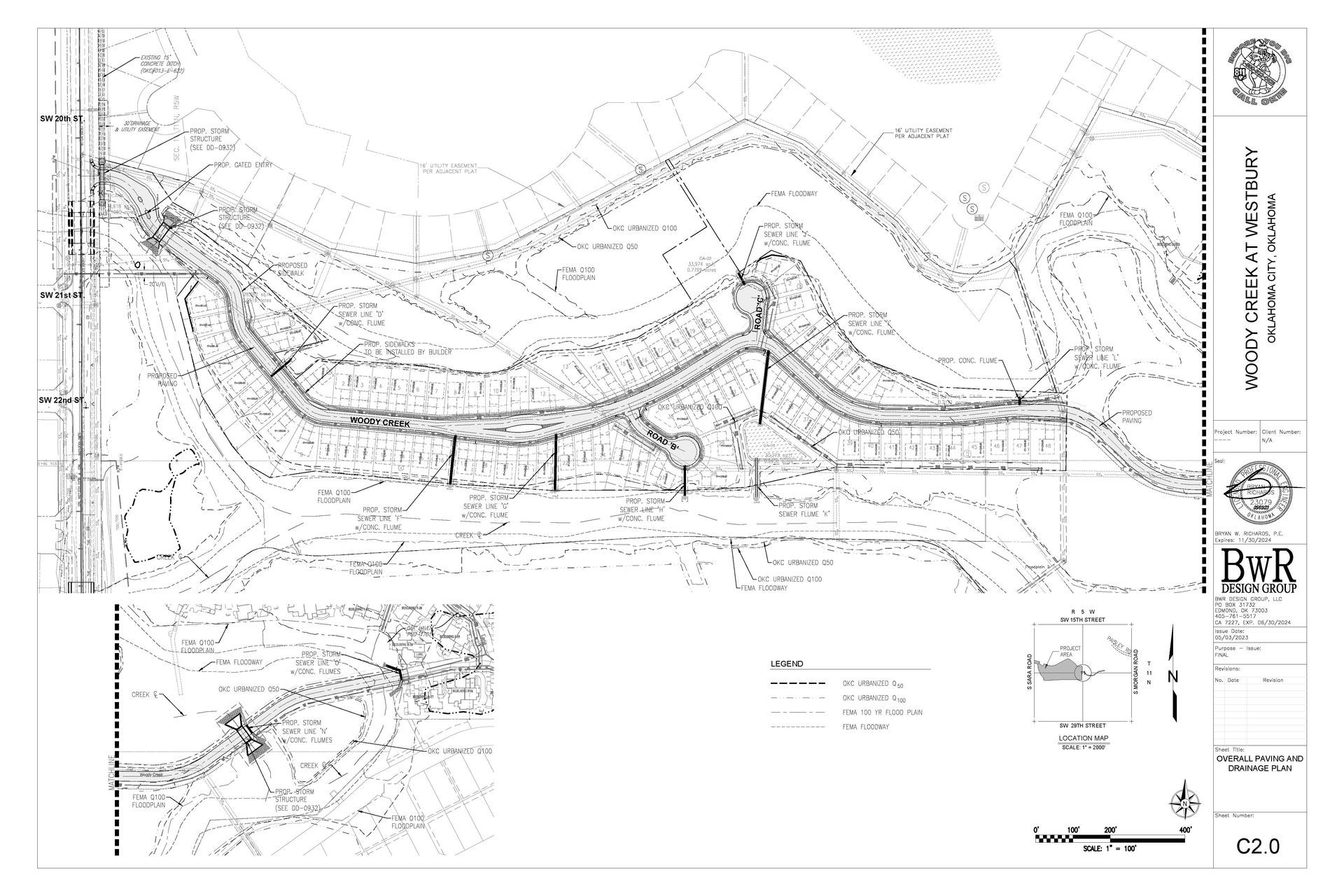 It is a black and white map of a river.