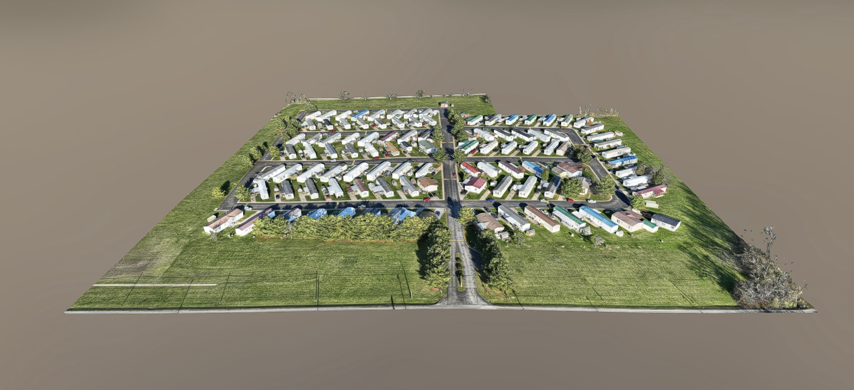suburbian neighborhood commercial drone services aerial mapping