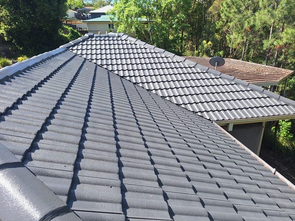 A roof of a house with a lot of tiles on it — Roofing Gold Coast in Tallebudgera, QLD