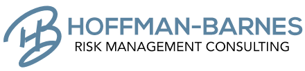 HOFFMAN-BARNES Risk Management Consulting logo in blue and gray with stylized HB initials