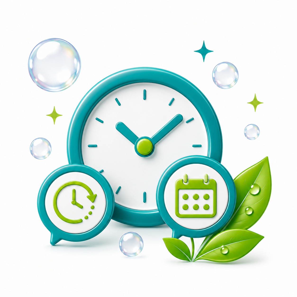 Choose a convenient cleaning date and time
