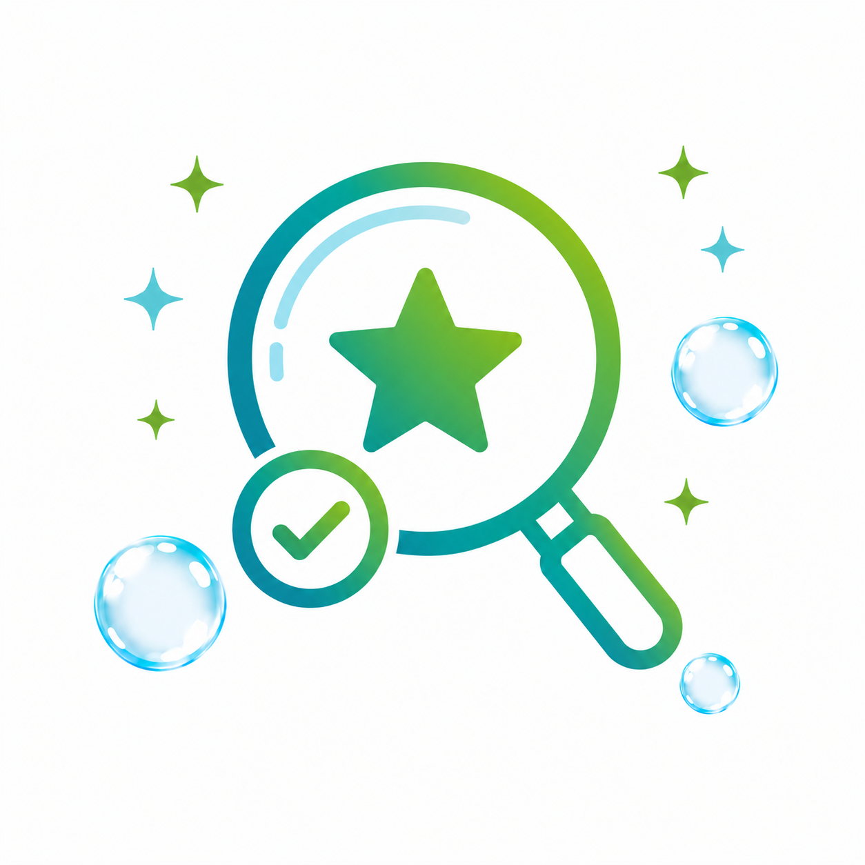Magnifying glass representing attention to detail