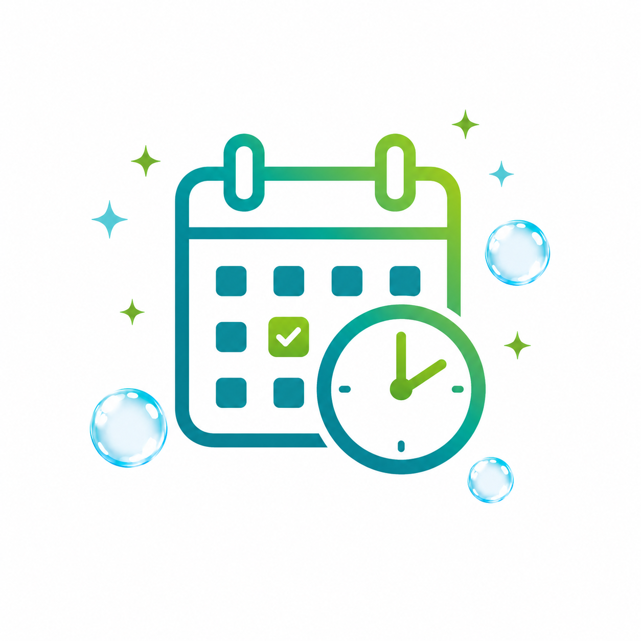 Calendar representing flexible cleaning schedules