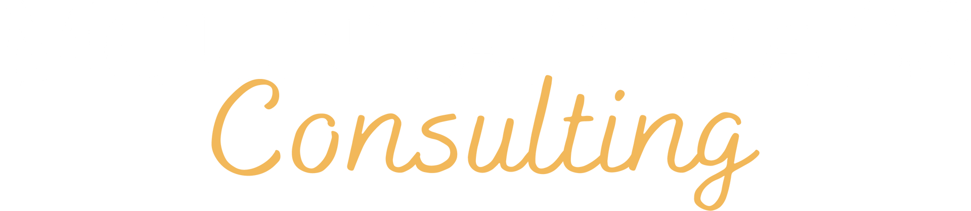 The word consulting is written in gold on a white background.