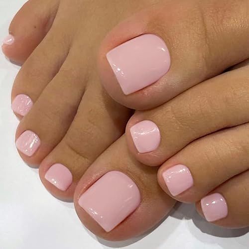Gel pedicure with soft pink chip-resistant polish at Perfect You Spa