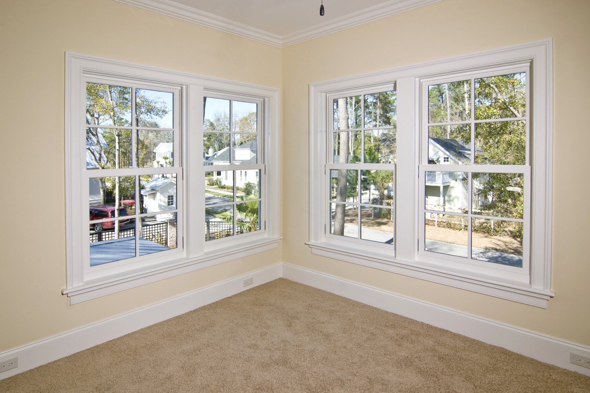 White Frame Window — Lakeville, MN — Bradach Roofing Siding & Window White Frame Window — Lakeville, MN — Bradach Roofing Siding & Window