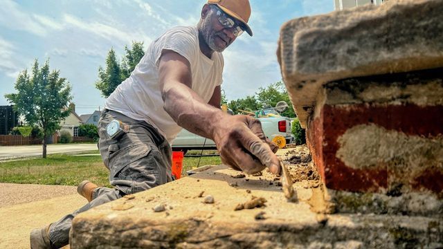 Masonry Repair: Porch repair in Cleveland Heights, Ohio