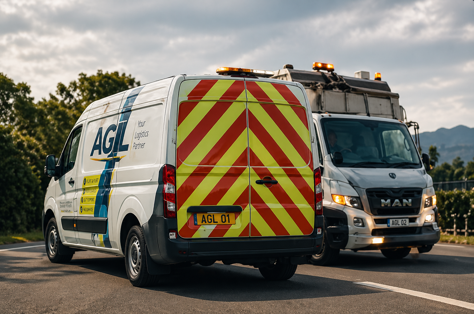 AGL Vehicle Solutions fleet service van with vehicle tracking and camera systems