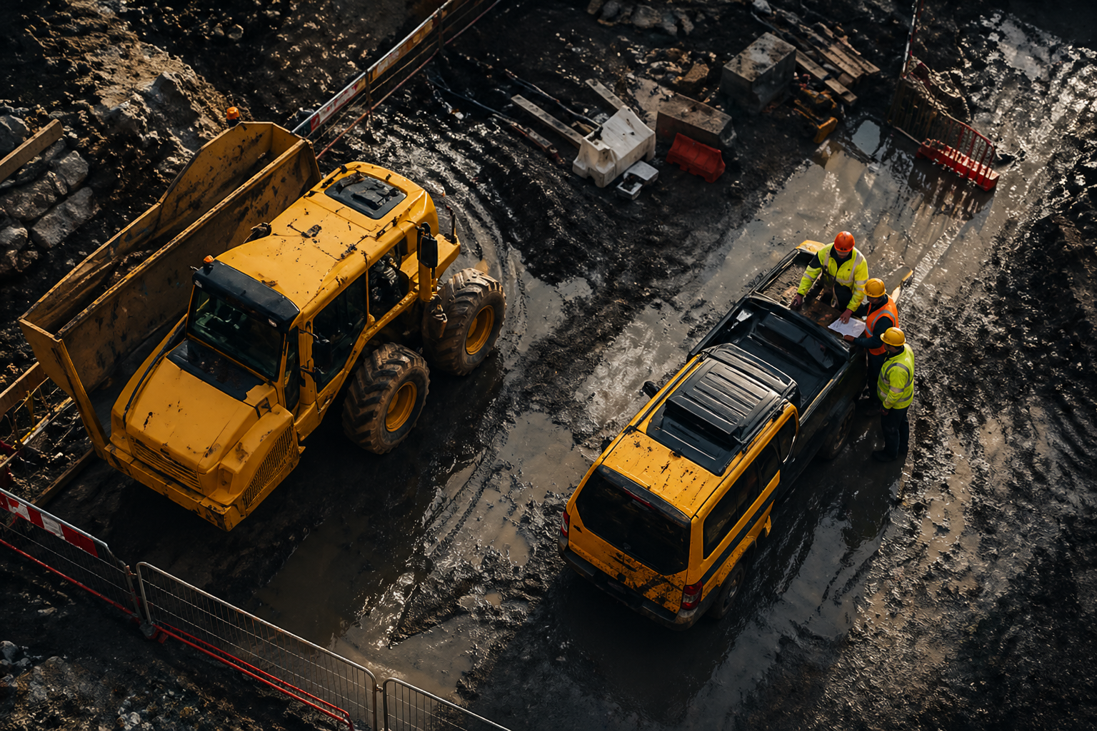Construction vehicles and site equipment monitored with AGL fleet tracking technology
