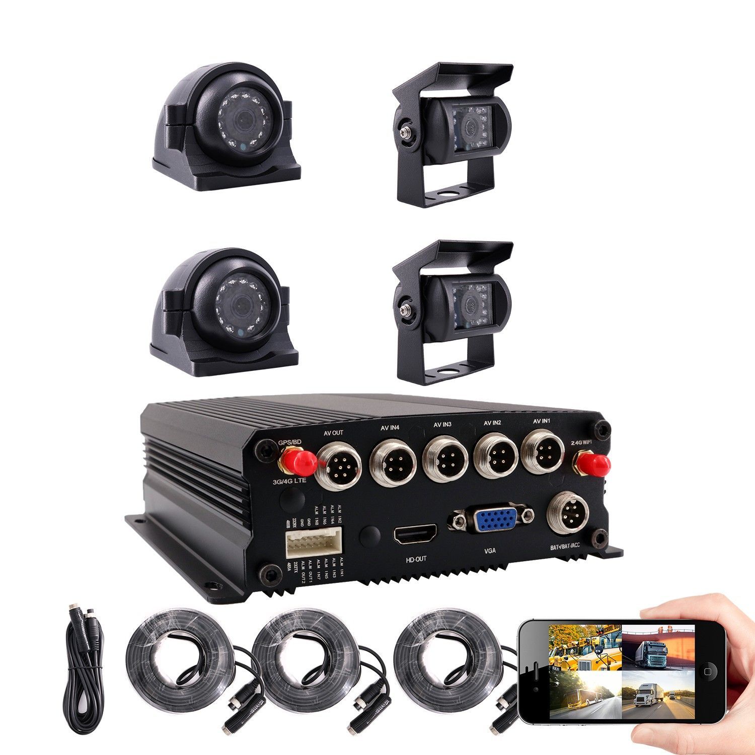 IC Pro vehicle camera system with multi-camera fleet monitoring and DVR recording