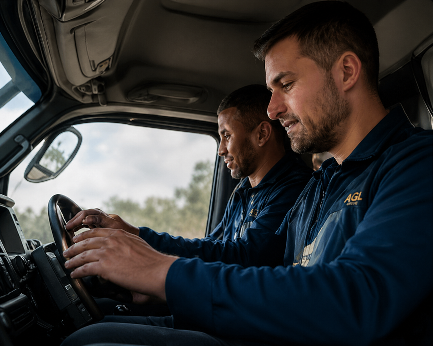 Fleet drivers using connected telematics and driver behaviour monitoring systems