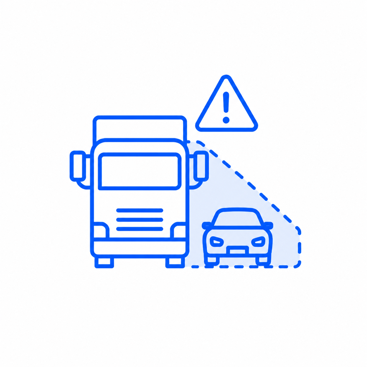Site safety and blind spot icon