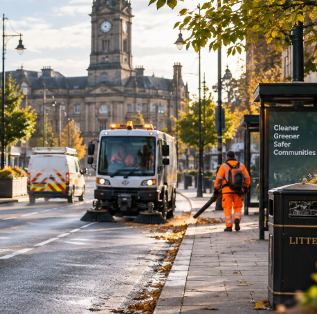 Council road sweeper for environmental and community services