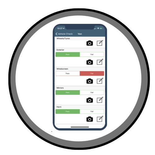 Phone displaying driive driver app