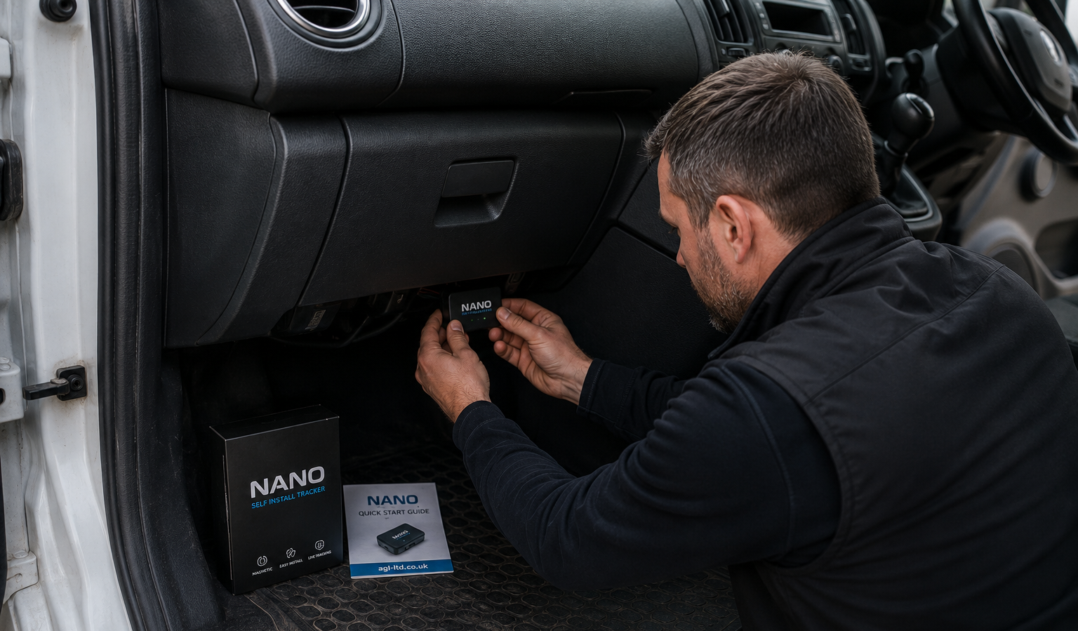 Nano tracker installation for fast fleet deployment