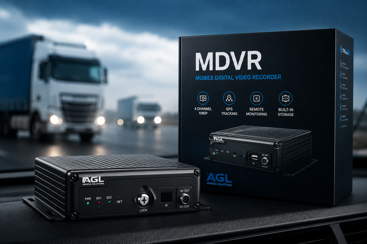AGL MDVR AI multi-camera recording system for commercial vehicle fleets
