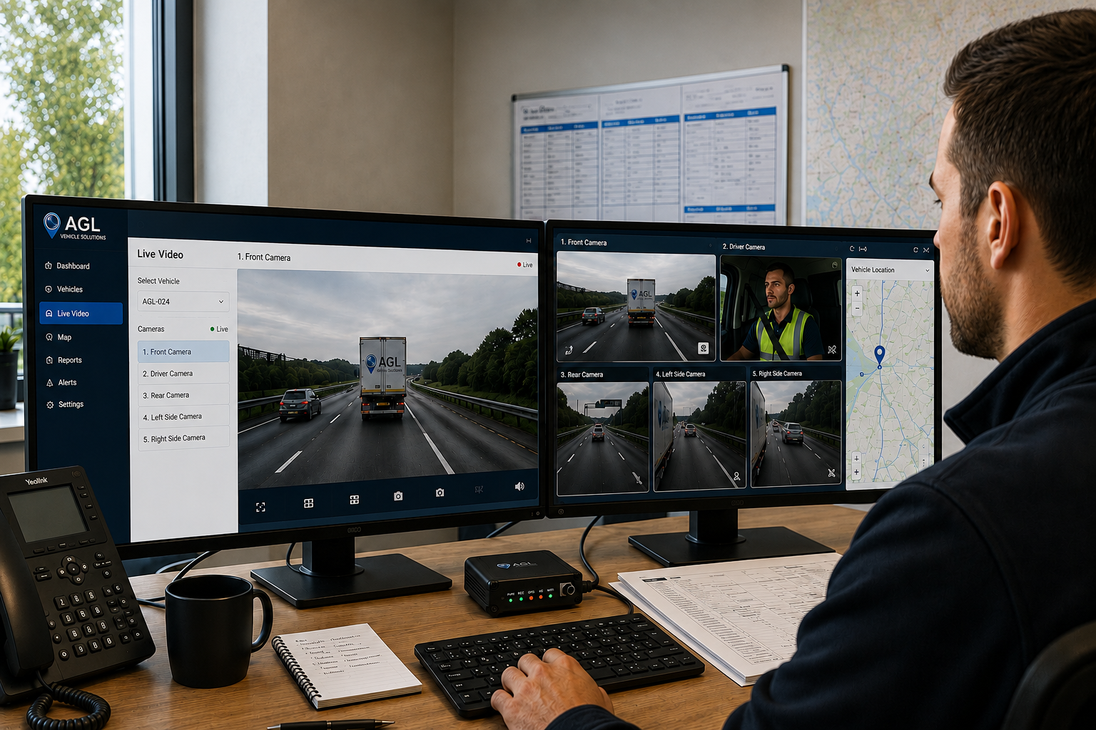 AGL Vehicle Solutions connected fleet tracking and camera platform