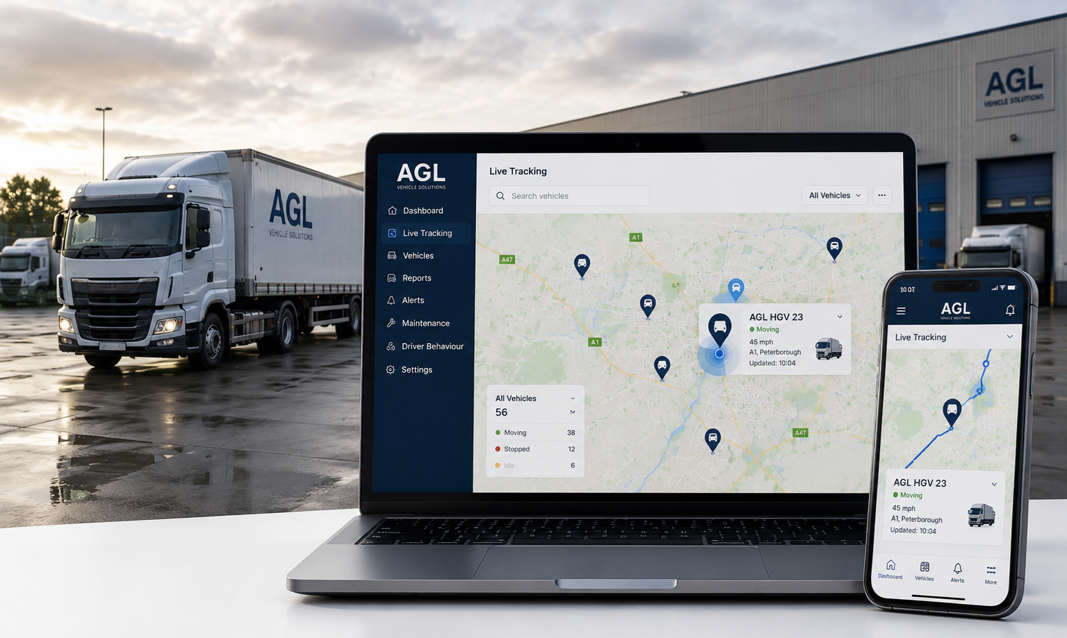 Real-time GPS vehicle location tracking for fleet management