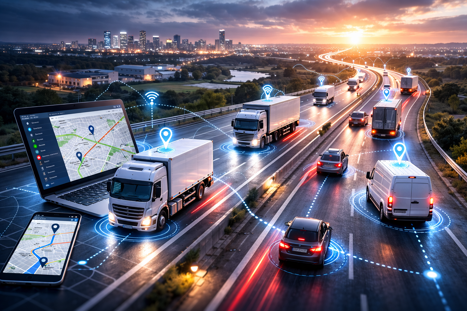 Connected fleet tracking and telematics platform for utility vehicle management