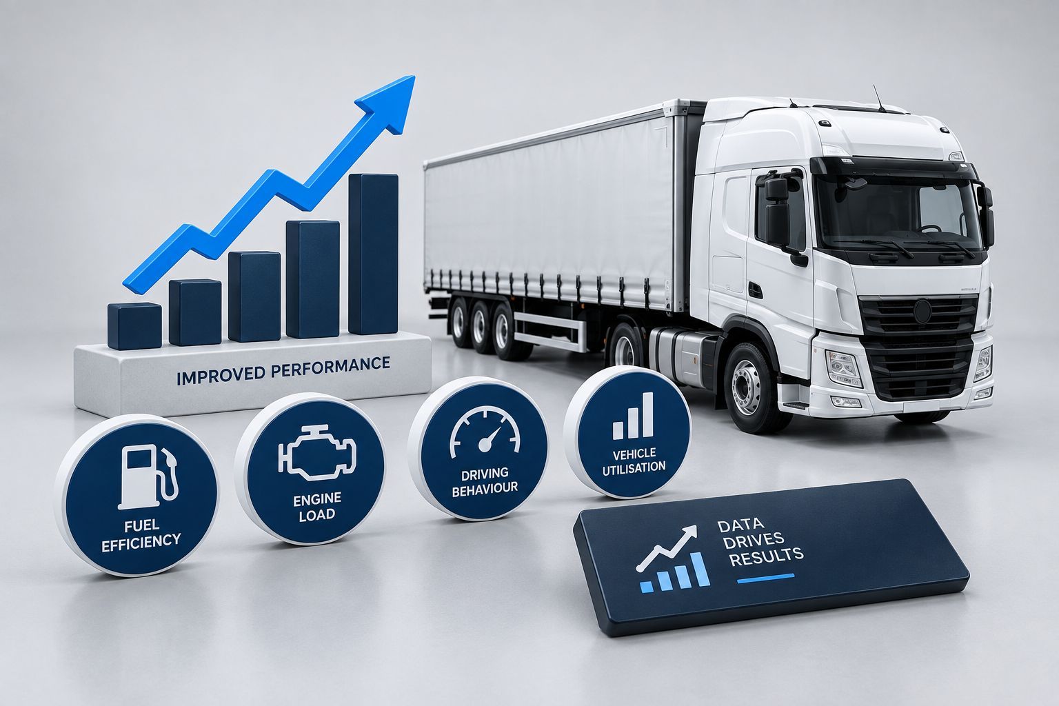 CANbus vehicle data showing fuel efficiency, engine load, driving behaviour and fleet vehicle utilisation