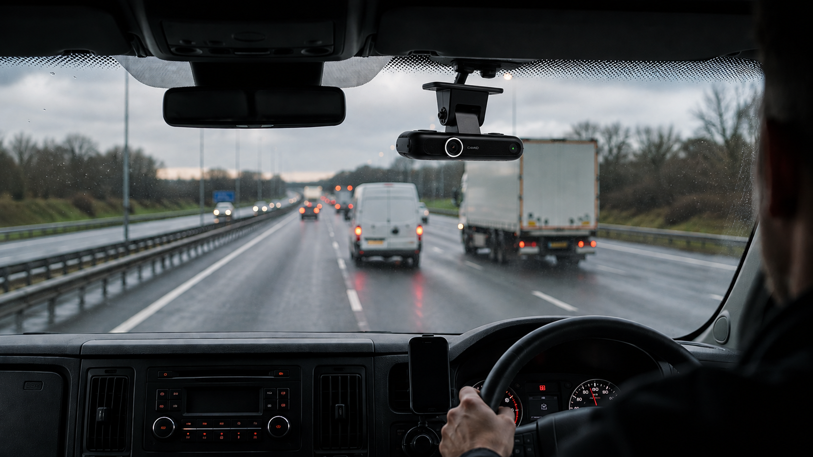 Professional fleet dashcam for commercial vehicle recording