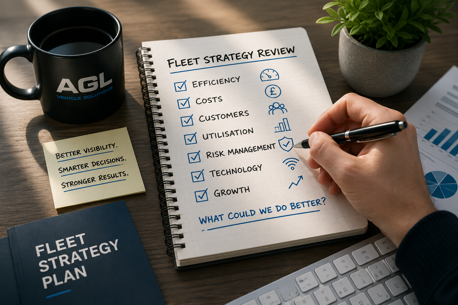 Fleet strategy review checklist for improving efficiency, utilisation and business growth.