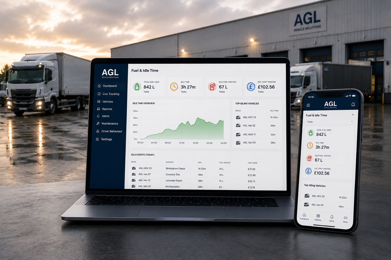 Fleet tracking technology helping reduce fuel use and vehicle idle time