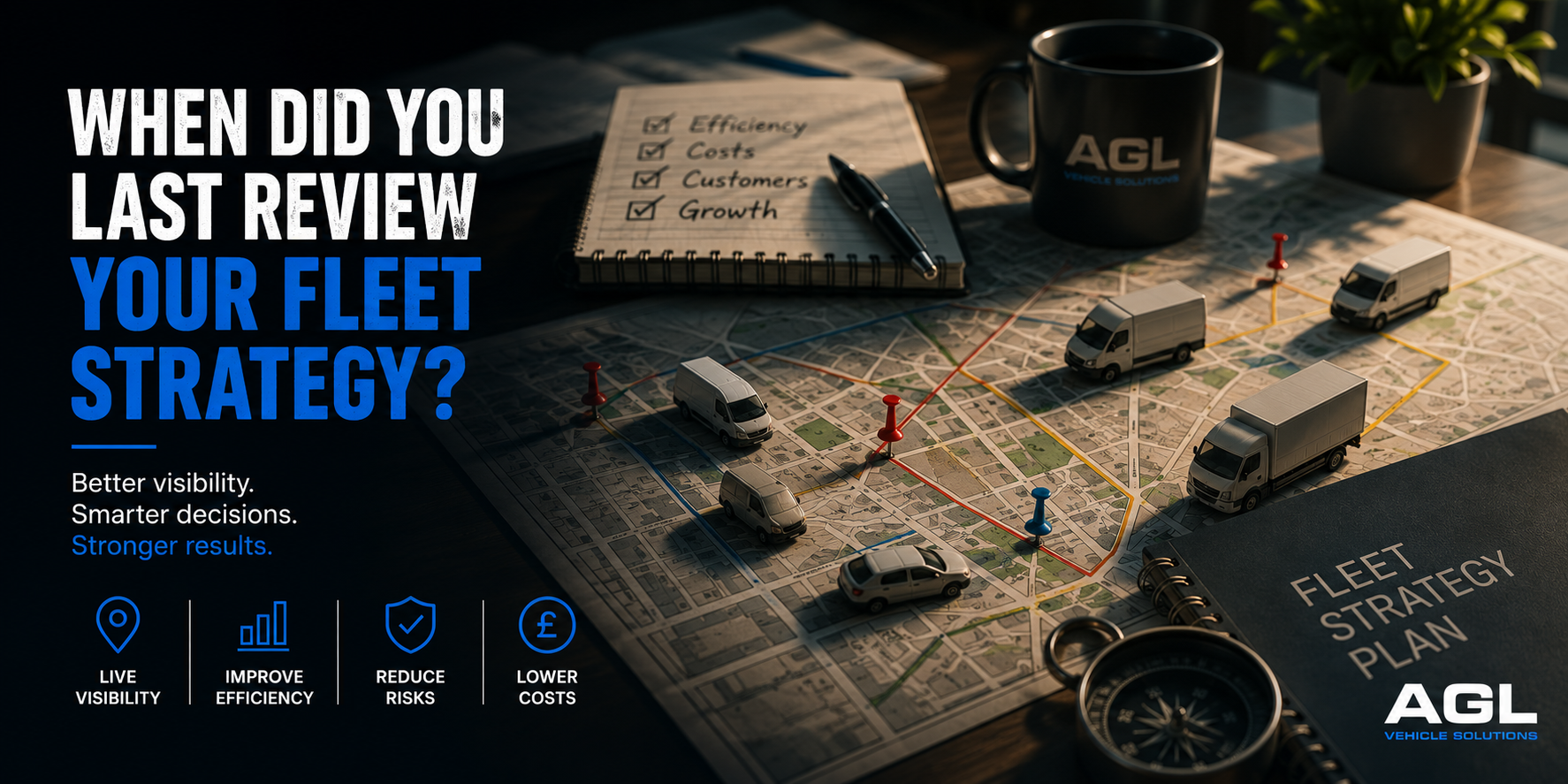 Fleet strategy planning with vehicle routes, operational mapping and business planning.
