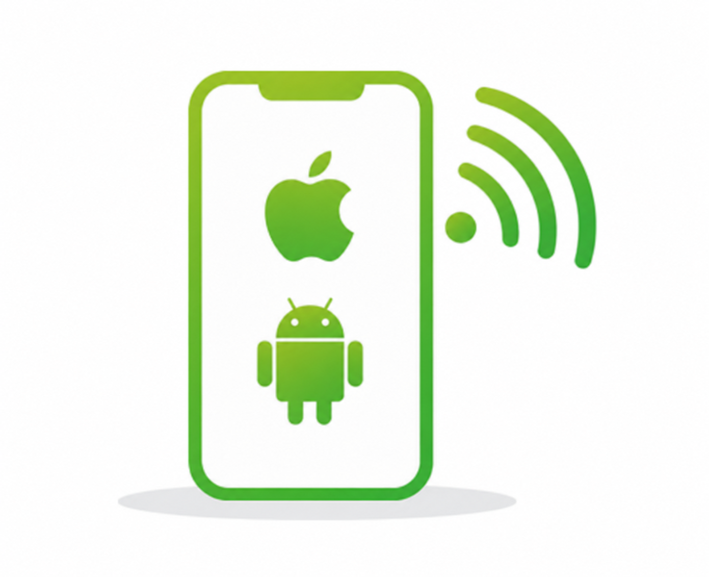 iOS and Android asset tracking network icon