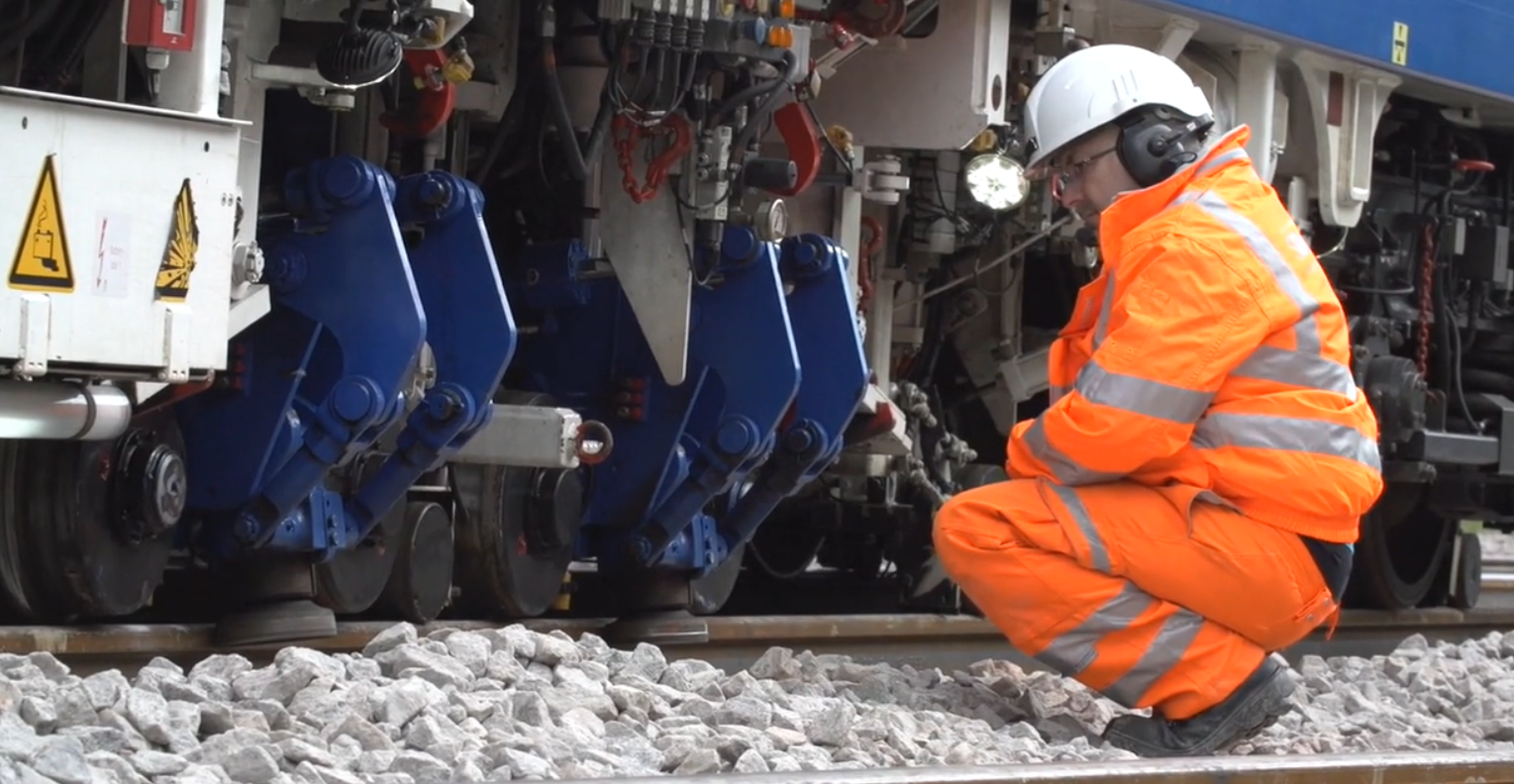 Network Rail worker on track
