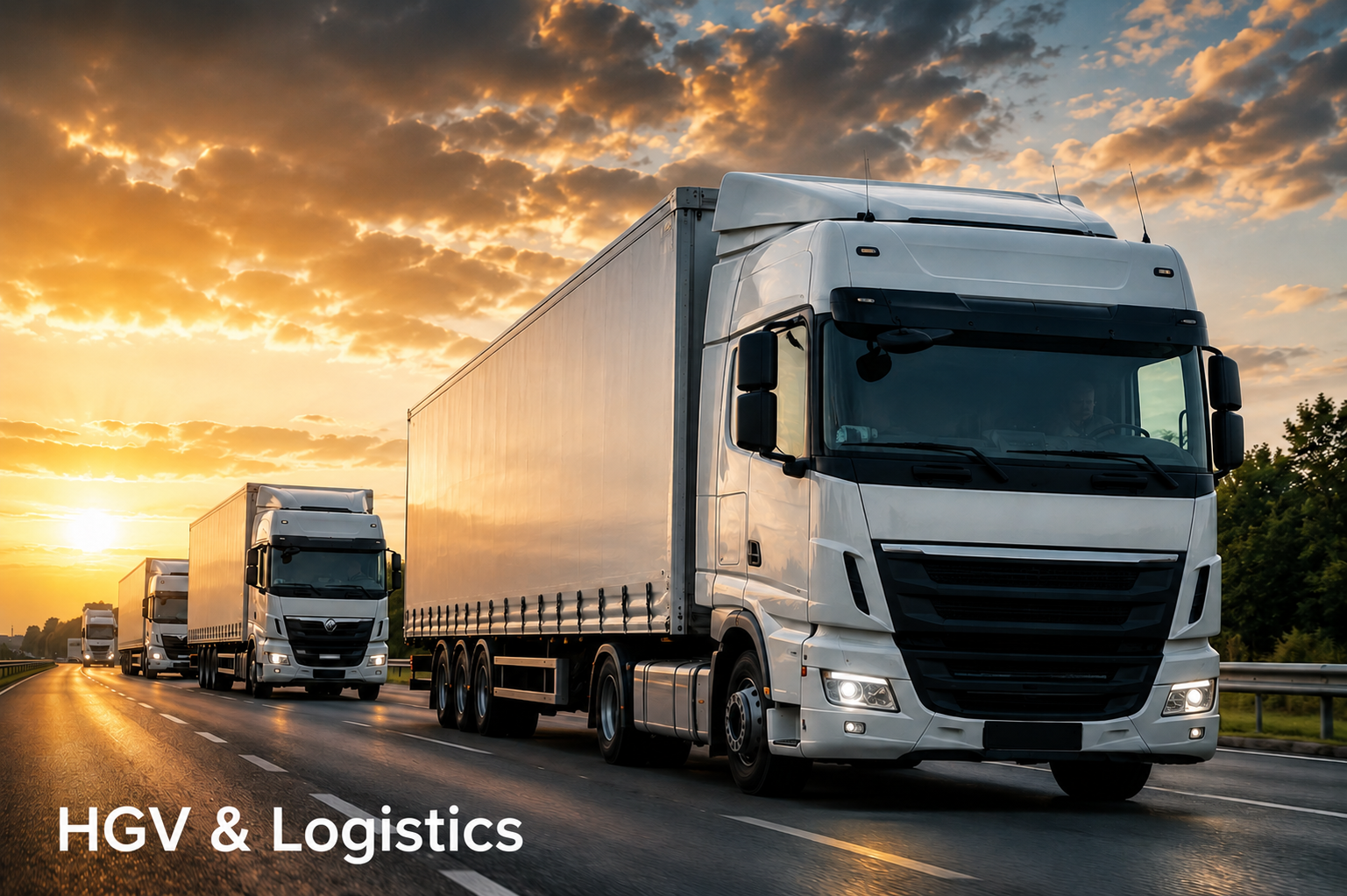 HGV and logistics fleet vehicles with GPS tracking and MDVR camera systems