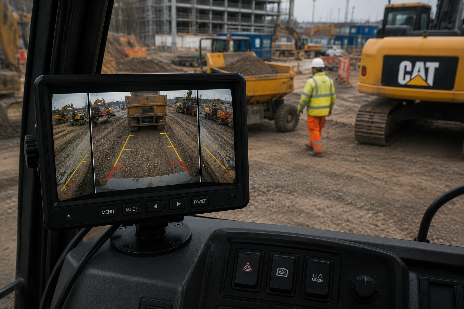 Construction site vehicles using HFR safety and proximity detection technology