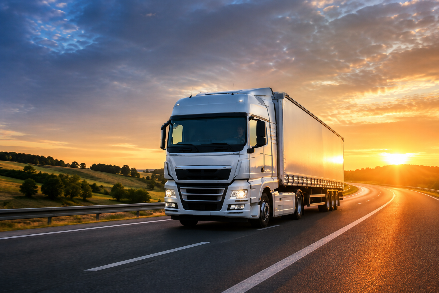 Commercial HGV vehicle fitted with AI fleet camera and tracking technology